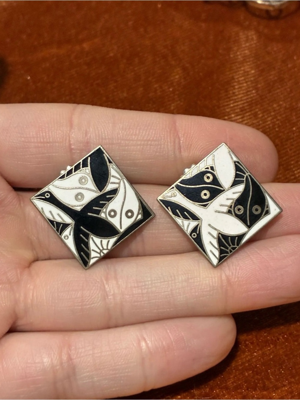 Vintage Acme by M. C. Escher “Symmetry No. 136” earrings